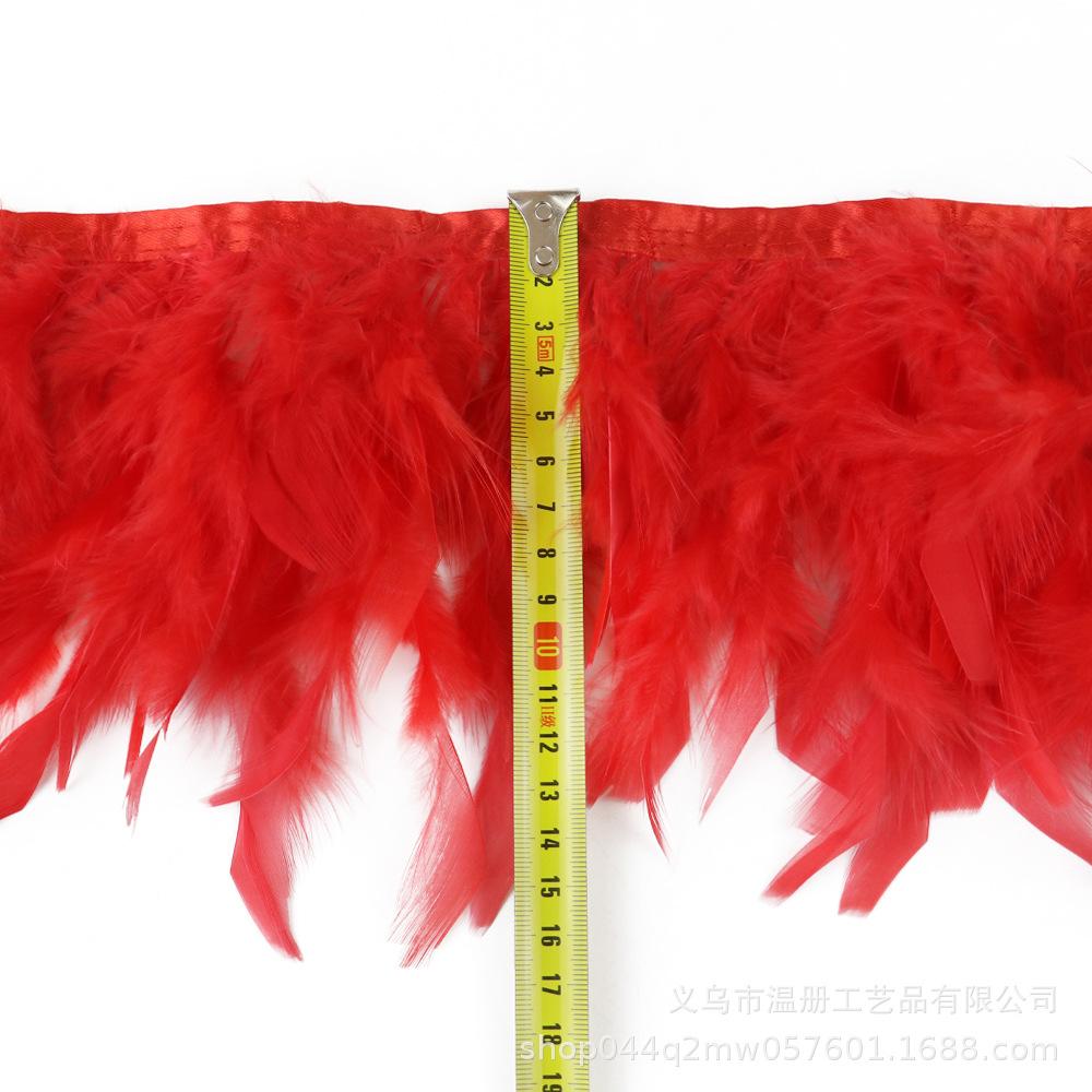 Feather Turkey Feather Lace Car Doll Decorative Fire Piece Cloth Edge Feather Handmade Dress Skirt Material