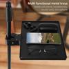 Black Plastic Mic Stand Clamp Tray Holder for Stage Live Streaming Concert Performance Clamp-on Rack Accessory