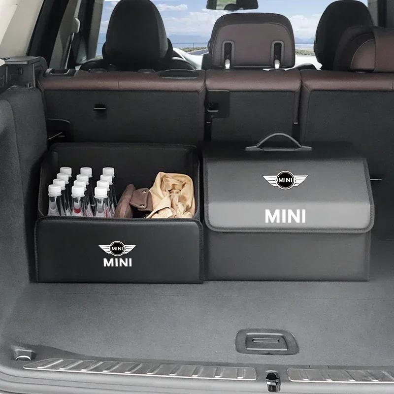 -Car Emblem Storage Box Foldable Auto Trunk Organizer Bag For BMW MINI Cooper S JCW WORKS One Countryman R58 R57 R56 R55 F55 F56