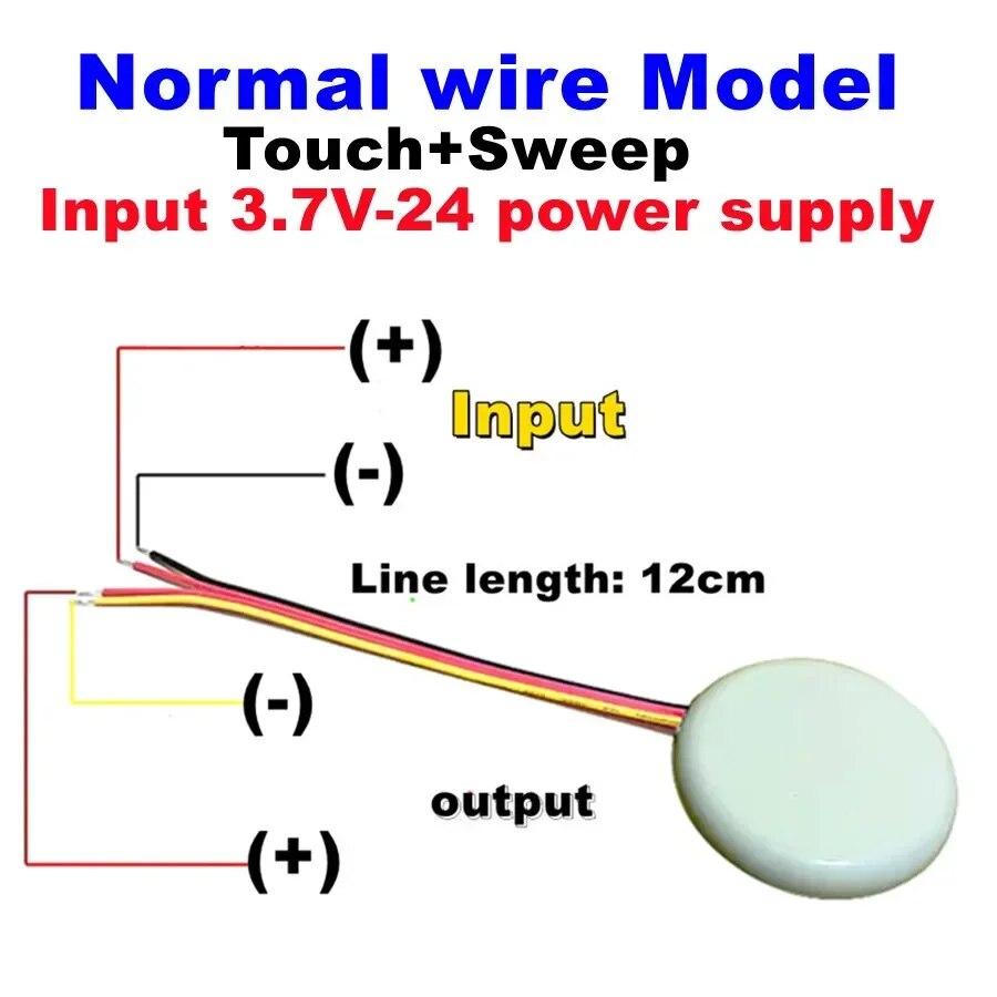 Sweep Dimmer Sensor Penetrating Switch DC 12V Wood Panel Touch Switch LED Dimmable Touch Sensing Hidden for Wood Home Lighting