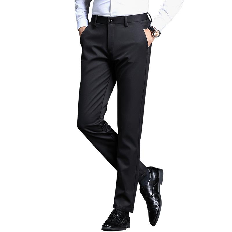 Herbst Freizeithosen Herren Straight Leg Business Fashion Herrenhosen Loose Stretch Pants Herbst- und Winterstil