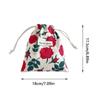 Colorful Makeup Bag Mini Storage Pouch Creative Floral Drawstring Bag  Travel