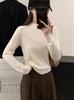 Women's Seamless Wool Half-High Neck Pullover - Slim-Fit Autumn/Winter Knit Sweater