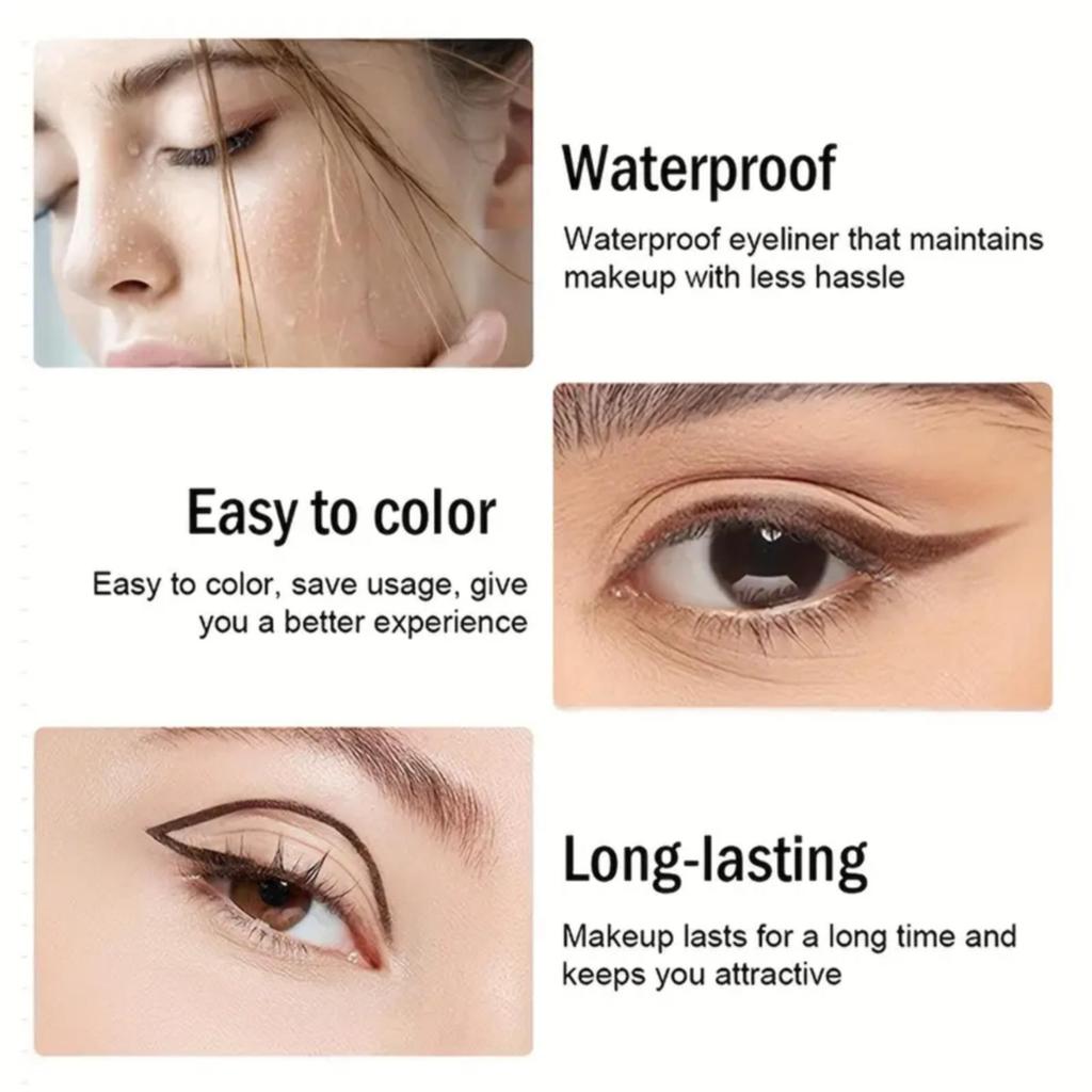 Brown Eyeliner Pencil Waterproof Long-lasting Blue Black Brown Easy Wearing Eyeliner Pen