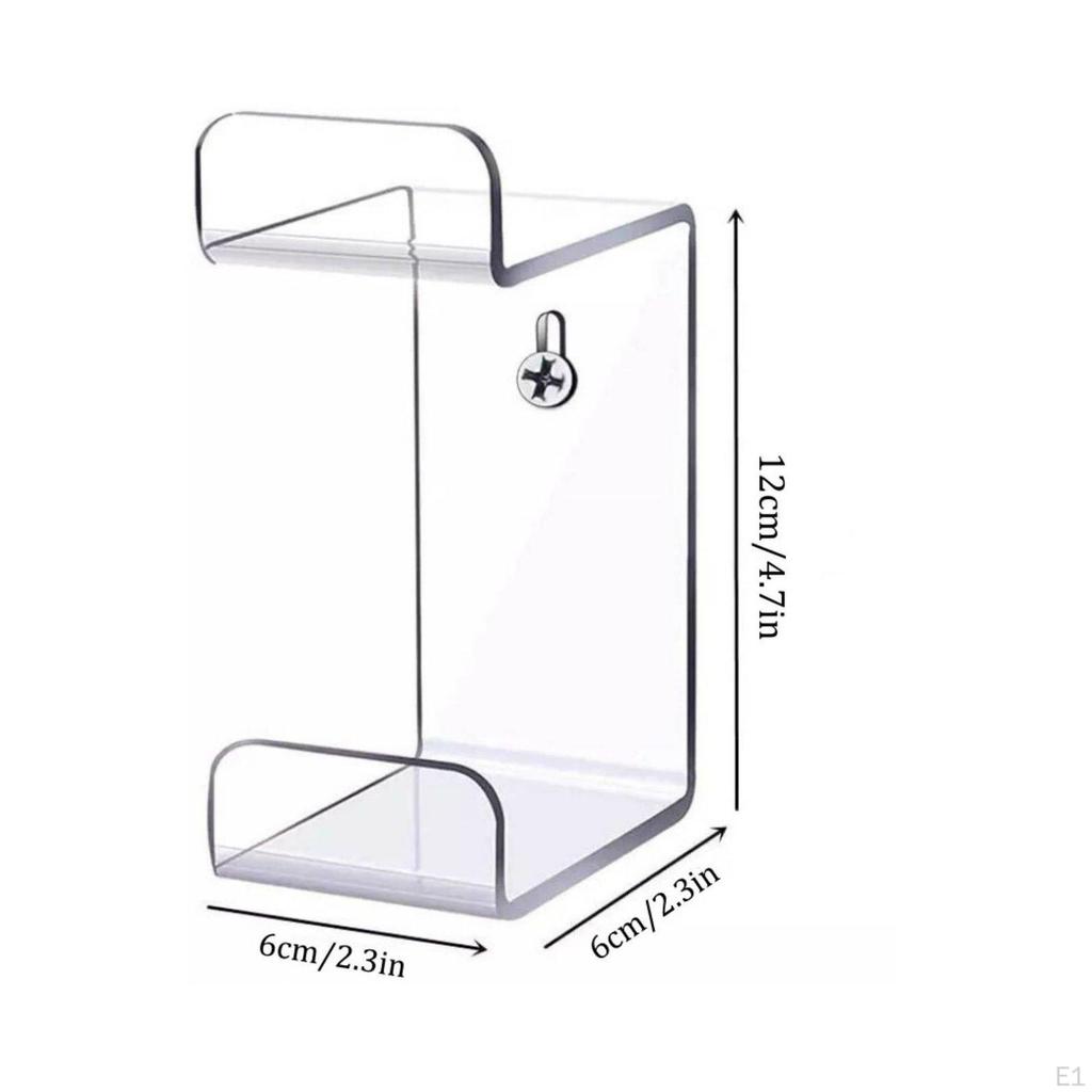 2 Pieces Wall Mount Headphone Hanger Space Saving Clear Gaming Accessory Holder Easy Installation
