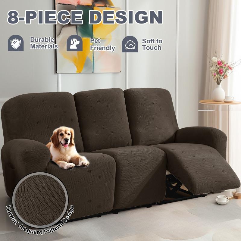 3 Seater Stretch Thicken Recliner Sofa Cover Relax Armchair Couch Slipcovers Non-slip Furniture Protector Living Room Decor