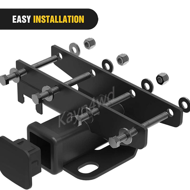 Accessori Esterni Off Road Kit Ricevitore Gancio di Traino per Paraurti Posteriore da 2 Pollici per Jeep Wrangler JK JL Gladiator JT 2007-2025