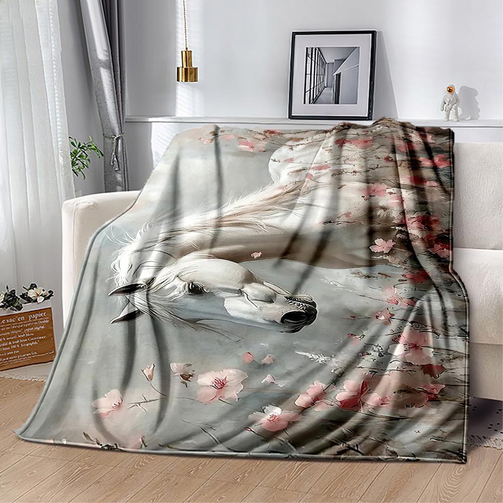 Horse Blanket Warmthful Decor Great for Couch Office Chair Bedding for All Seasons Stylish Decor Gifts For Family Or Friends