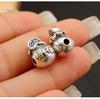 Sterling Silver S999 Wealth Attraction Beads - 3D Money Bag Design for DIY Bracelets