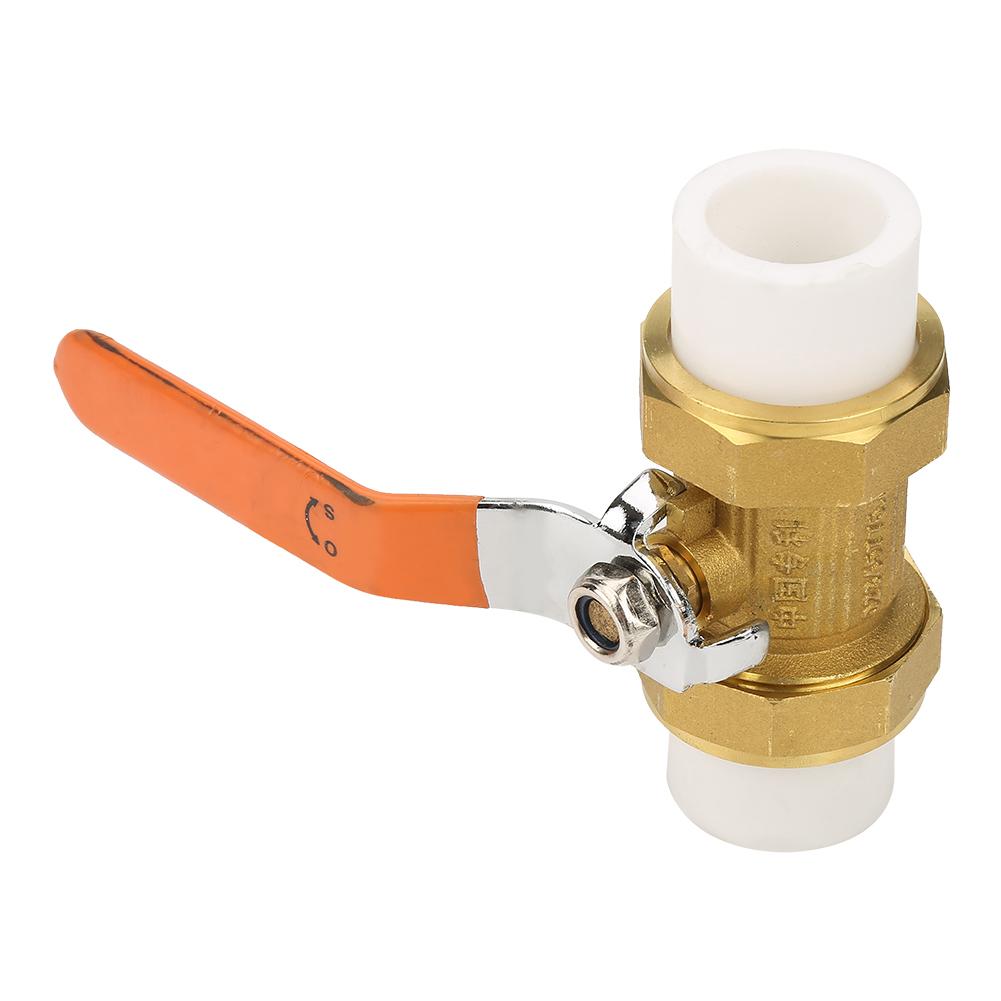 Brass Pipe Ball Valve with Double PPR Hot Melt Fitting 1"BSP DN25
