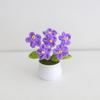 Handmade flowert simulated flower small potted plant home decoration ornament creative gift knitted flower
