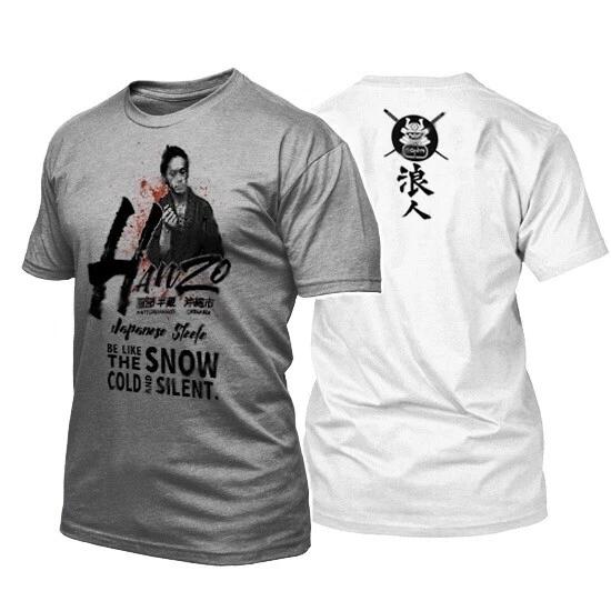 Samurai T-Shirt Japanese Warrior Kanji Bushido Code Shogun Katana sword 2 sided M