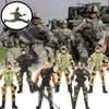 Kids Toy 6pcs Army Soldier Playset Game Realistic Figure Boy Gifts Christmas