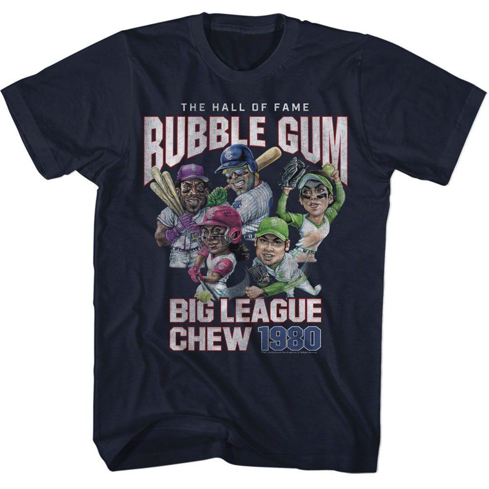 Big League Chew Pitcher Hall Of Fame Navy T-Shirt M