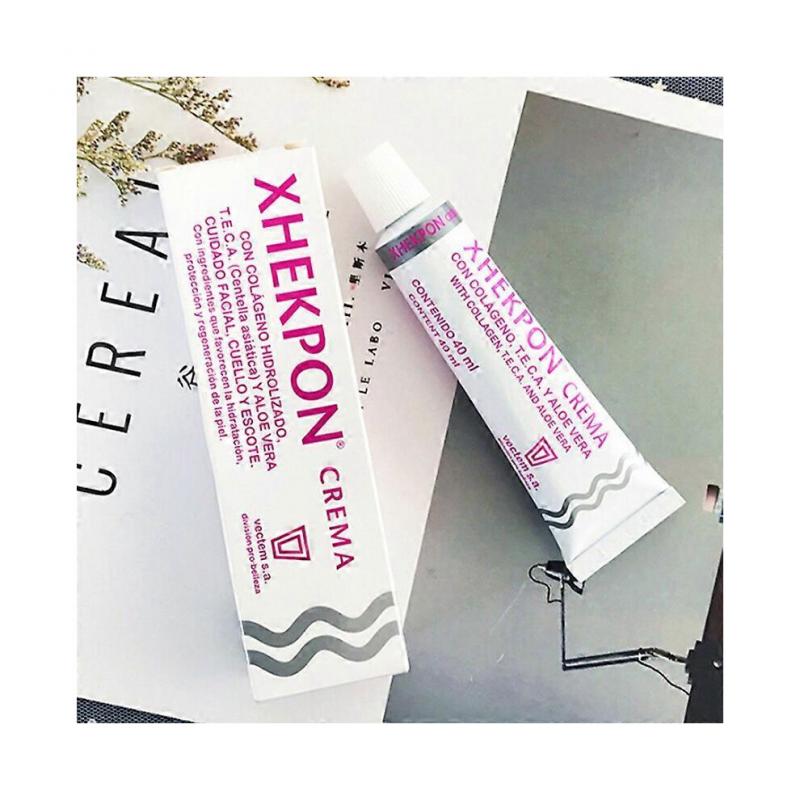 3X Creme für Gesicht, Hals und Dekolleté Hautpflege-Creme mit hydrolysiertem Kollagen und Aloe Vera/Anti-Aing-Creme 40ml Fördert die Hautfeuchtigkeit