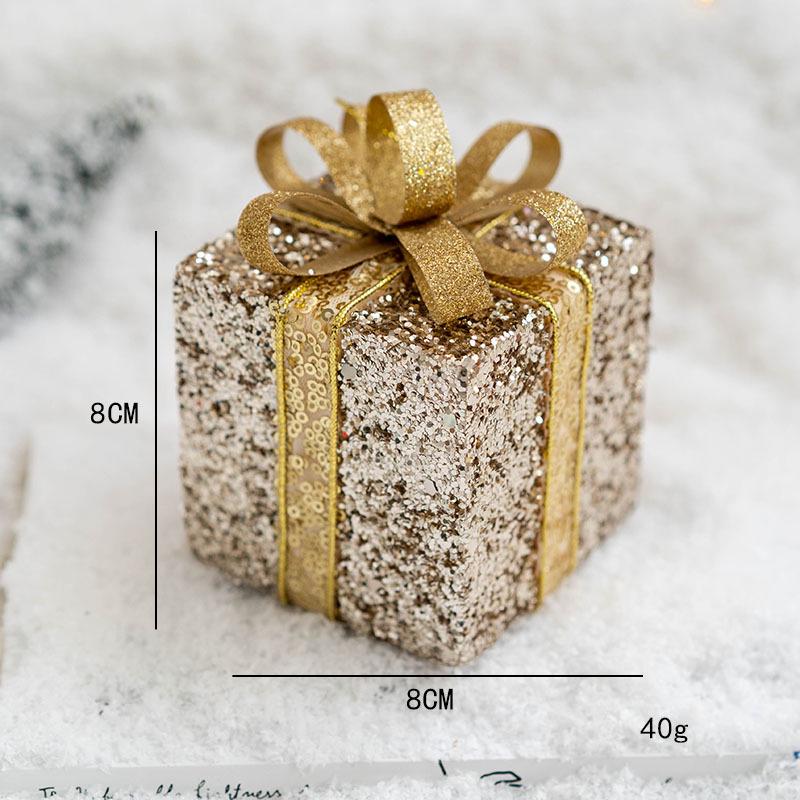 Goldfarbener Weihnachtsbaumschmuck – Hängende Kugeldekoration für Feiertage