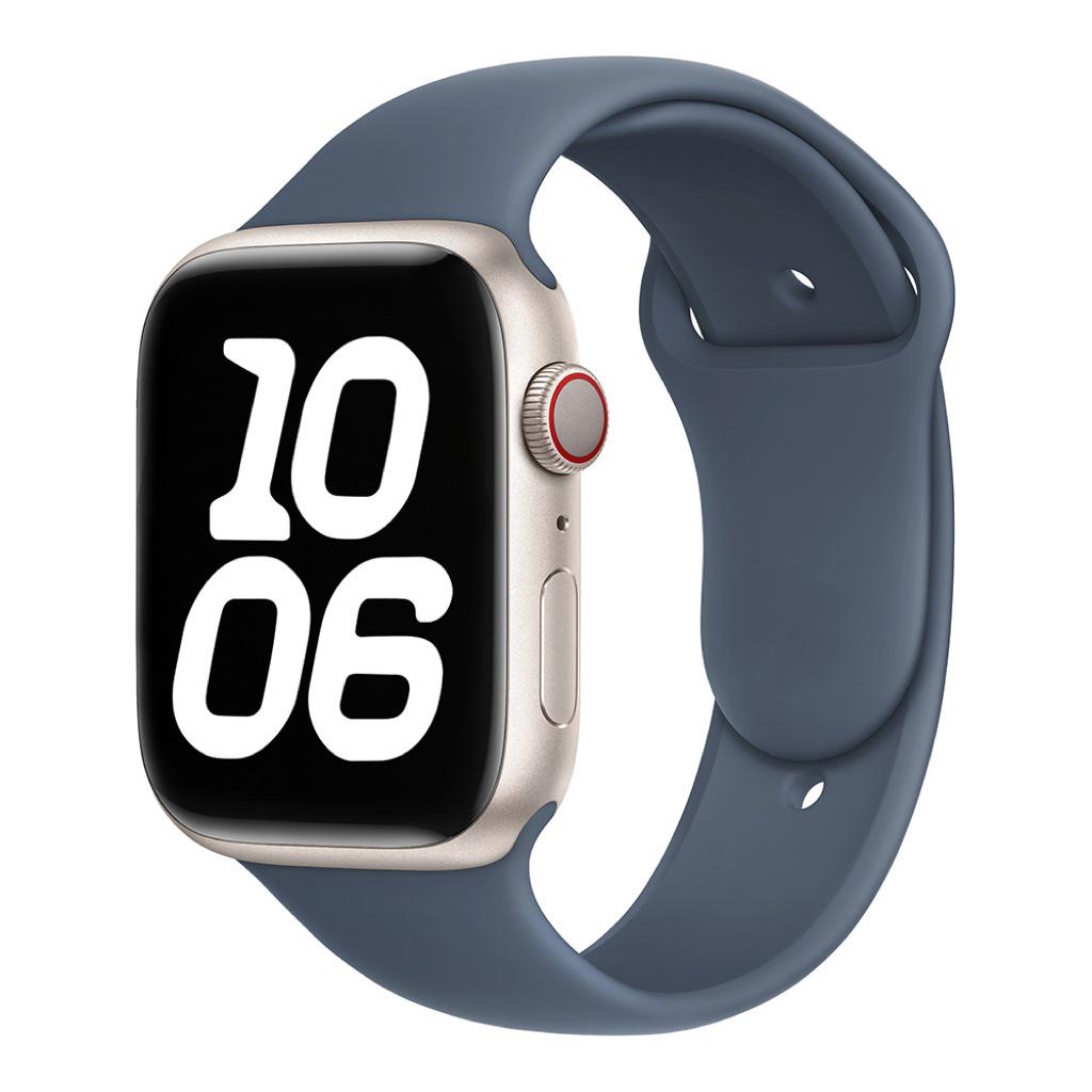 Apple Classic Solid Silicone Strap for iWatch 9/Ultra – Durable Solid Color Band