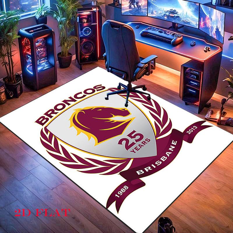 Brisbane Warriors Carpet Rug for Living Room Bedroom Home Sofa Decoration,Kids play Nonslip Floor Mat