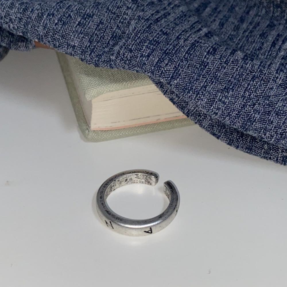Brushed Plain Ring, Female Niche Light Luxury, High Sense, Irregular Index Finger Ring, Can't Lose Color, Ring Tide