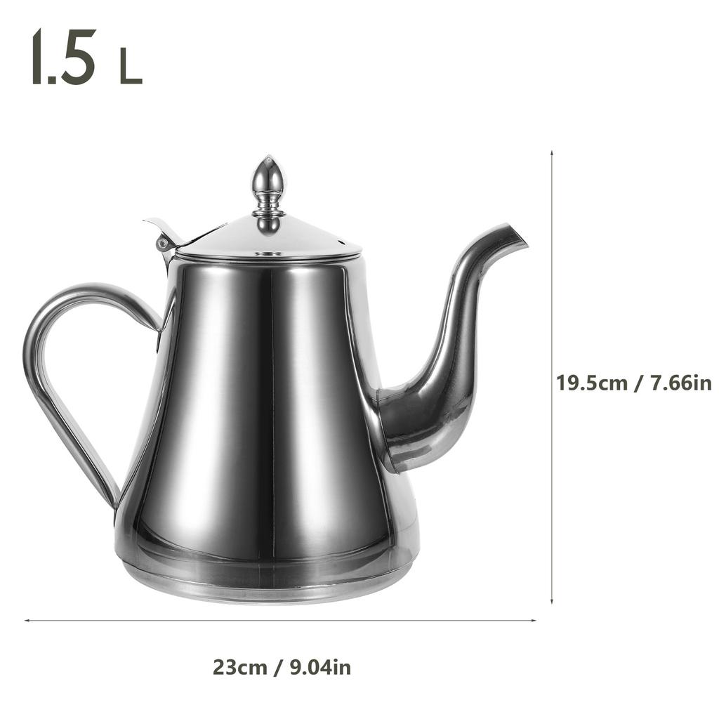 Stainless Steel Tea Pot Inner Infuser Kettle Home Office Tea Brewing Stainless Steel Gooseneck Teapot Teapot Tearoom Supplies