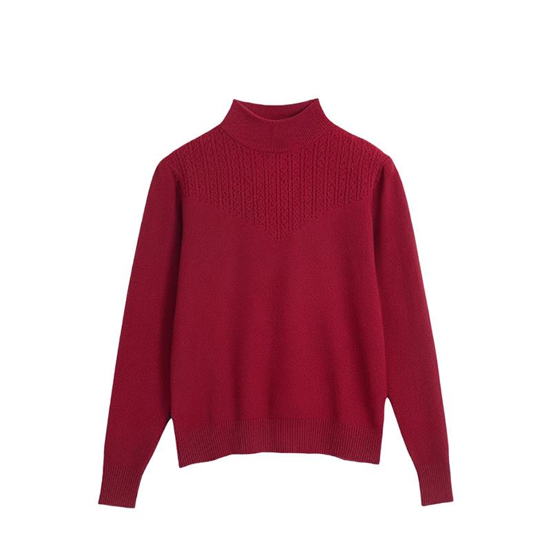 Mom's Round Neck Spring & Autumn Cardigan - One Size Fits All Knit Coat for Middle-aged & Elderly Women
