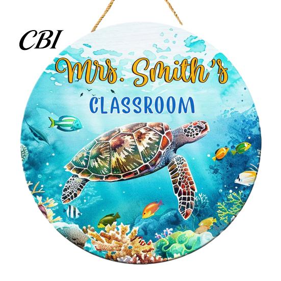 Classroom Round Hanger Wooden Welcome Sign for Door, to Our Hanger, Front Door Hanging Sign, Back School Preschool Decoration