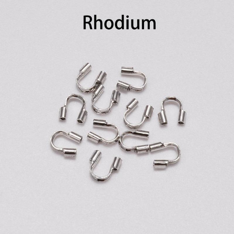 100pcs 4.5x4mm Wire Protectors Wire Guard Guardian Protectors Loops U Shape Accessories Clasps Connector for Jewelry Making