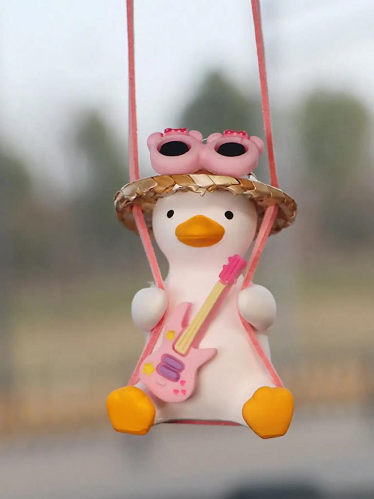 Home pendant Cartoon Cute car charm Hanging decoration Cool Swing Duck car accessories