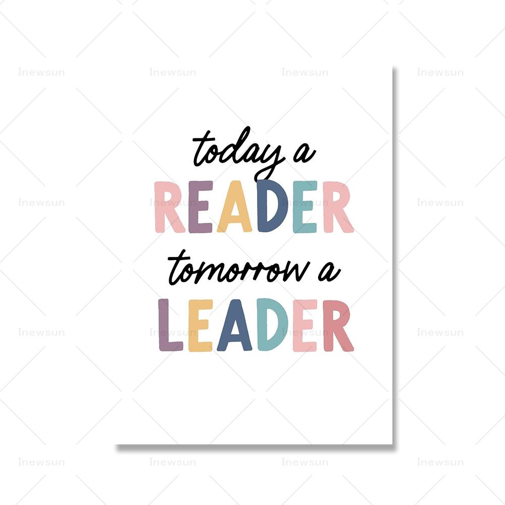 Boho Kids Classroom Signs Decor Print Wall Art English Classroom Posters Teacher Growth Mindset Quote Canvas Painting Pictures