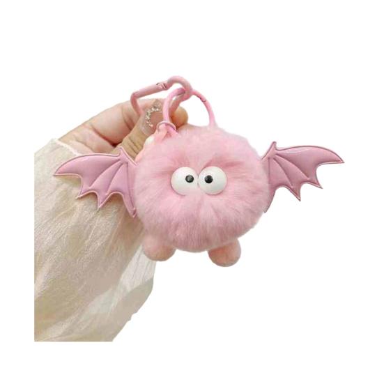 Keychain Pendant Cartoon Doll Charm with Wings Plush Key Chain Versatile Decoration Keys Backpack