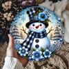 Christmas Snowman Metal sign: For coffee shops, bars, front doors and home decor - 8 x 8 inches - aluminum