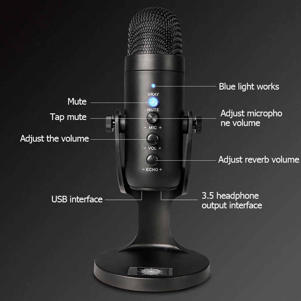 USB Microphone Condenser Mic for Computer Laptop Gaming Recording  Studio-buy at a low prices on Joom e-commerce platform