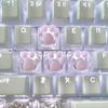 Cute Cat Paw Keycaps - Transparent Resin Custom Keycaps for Mechanical Keyboard (Glowing & Aesthetic Design)