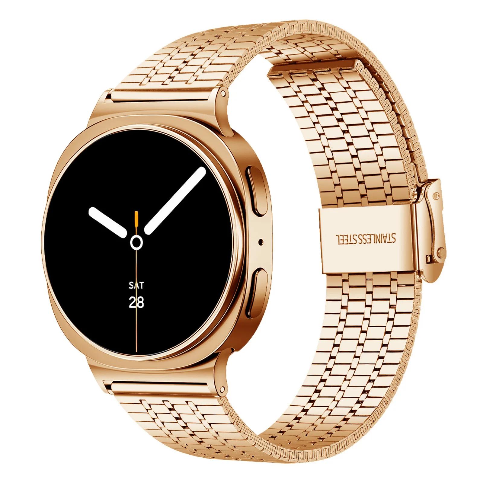 

Металевий ремінець для Samsung Galaxy Watch 8 40мм 44мм 8Classic 46мм Ultra (2025) Браслет з нержавіючої сталі 47 мм для ремінця Galaxy Watch Galaxy Ultra (2025) рожевий колір золота