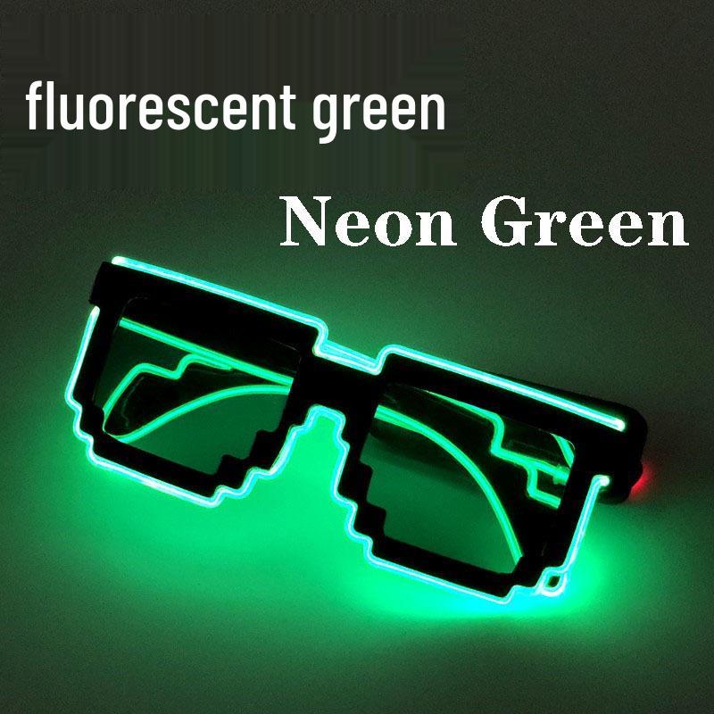 LED Mosaic Party Sunglasses - Cool Night Glow Glasses for Birthdays, Concerts, and Nightclubs