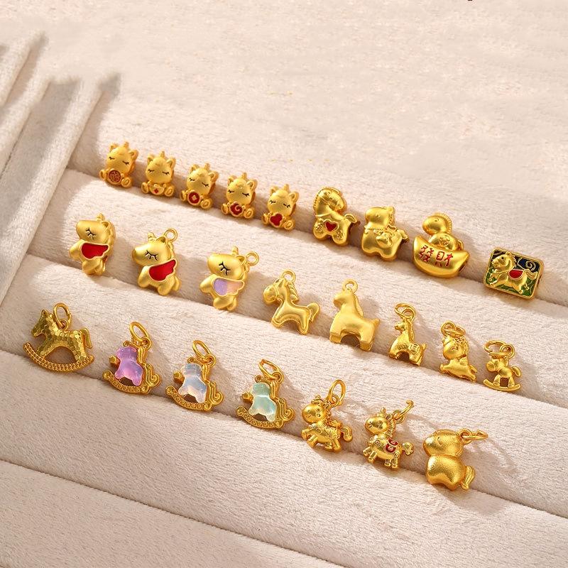 5Pcs Zinc Alloy Painted Pony Pendant Charms Diy Necklace Bracelet Earrings Accessorie