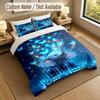 Elephant Theme Personalized 3Pcs Bedding Set Custom Text & Name 1 Sheet 2 Pillowcases Household Bedding 1pc