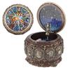 Vintage Music Box with 12 Constellations Rotating Goddess Twinkling LED Light(Libra)