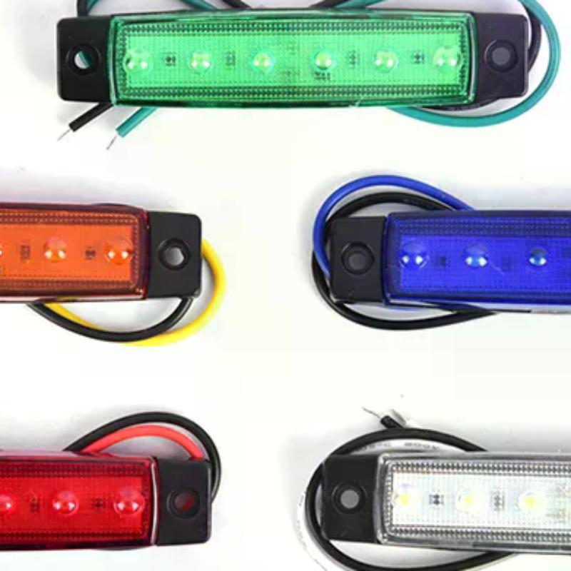 1PC 12V 6LEDS Lorry Side Marker Indicator Low Led Trailer Light Rear Side Lamp