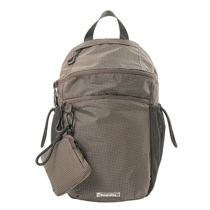 Outdoor Lightweight Travel Bag Unisex Sports Cycling Bag Solid Color Water-Repellent Backpack with Coin Purse