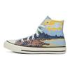 Converse Chuck Taylor All Star Canvas Non-Slip Shock Absorption High-Top Board Shoes Unisex Petrel Blue
