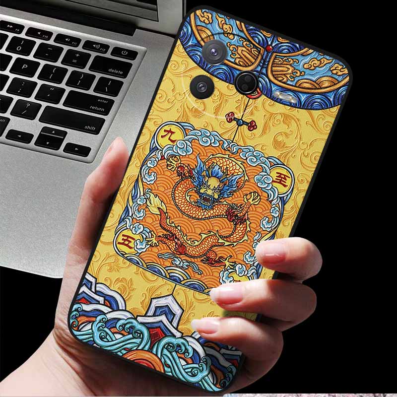 For Xiaomi Poco F7 Pro/ Poco F7 Ultra 3D Relief Embossed Retro Silicone Back Cover Case for Poco F7 Pro 5G Emboss Funda F7 Ultra