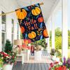 1pc Hello Fall Pumpkin Garden Flag Double-Sided Polyester Outdoor Seasonal Yard Banner Without Electricity Required