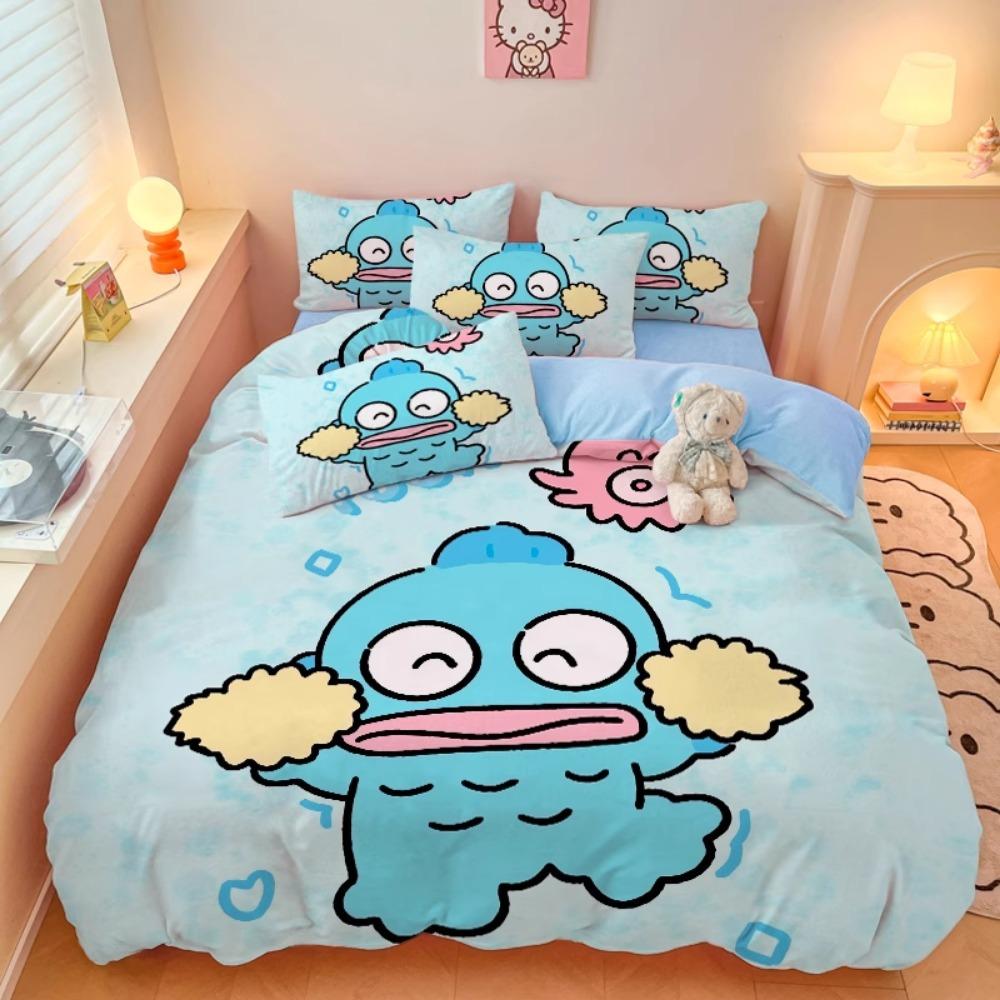 Ugly Fish Duvet Cover Pillowcase Bedding Set BoyGirl Bedroom Decoration Children-Gift Single Double Large SizeZip Duvet Cover