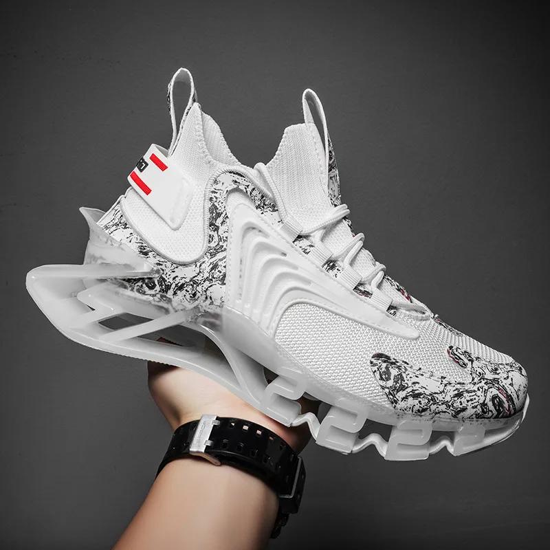 Men's Lightweight Sports Shoes Higher Air Cushion Casual Breathable Outdoor Running Cycling Platform Blade Sneaker Fashionable