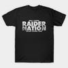 Men Black Print T-shirt Only Nation Raider Nation No-Cut Transfer Paper Print Cotton Tshirt