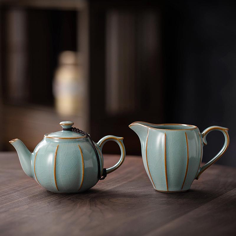 High quality Chinese style Tianqing Ru Kiln teapot ceramics Kung Fu tea tool