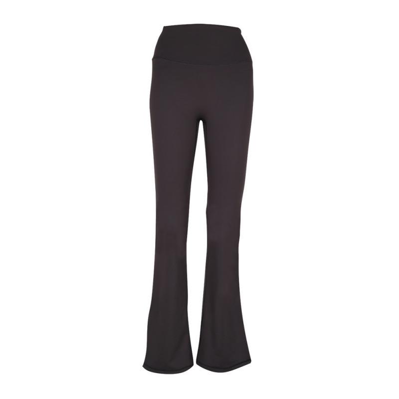 Pantaloni a zampa originali Lulu a vita alta con scanalature: Leggings a zampa d'elefante per Yoga e Pilates, effetto nudo, sollevamento glutei e snellenti.