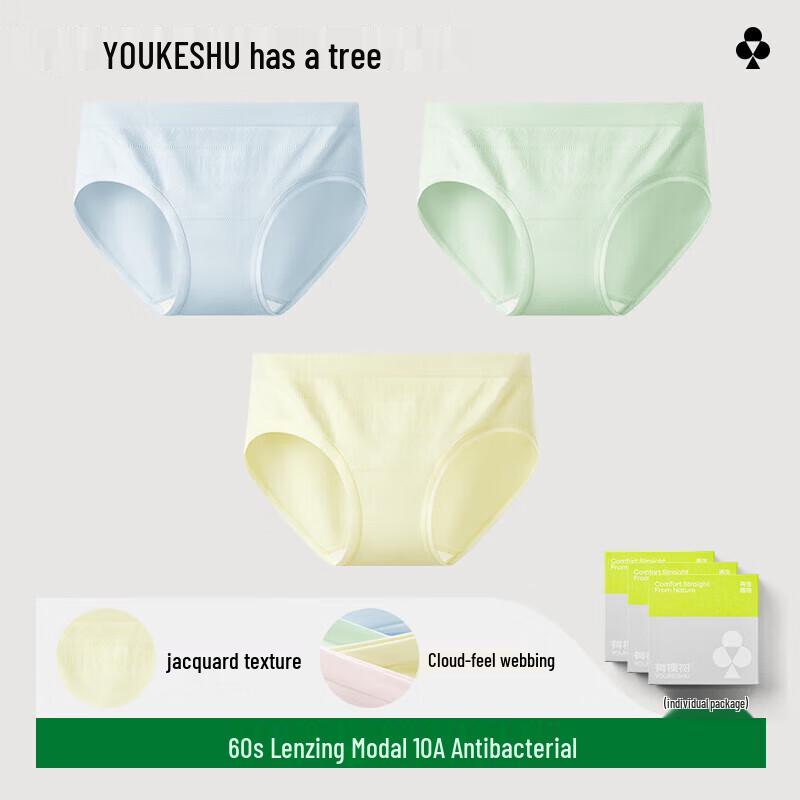 Youkeshu Women's Seamless Antibacterial Modal Briefs