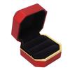 Ring Display Box Flocking Inner Elegant Jewelry Protective Storage Gift Box with Light for Engagement WeddingRed